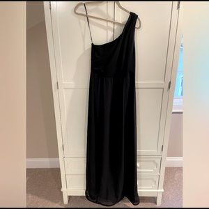 Black Eliza One Shoulder Bridesmaids Gown Size Small